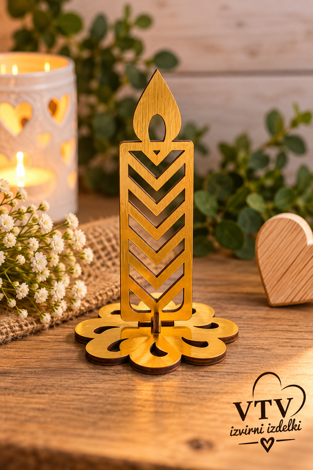 🕯️ Lesena svečka za 1. november 🕯️