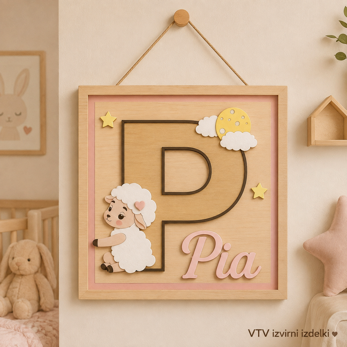 🎈🧸 PERSONALIZIRANO LESENO OBEŠALO ZA OTROŠKO SOBO 🧸🎈