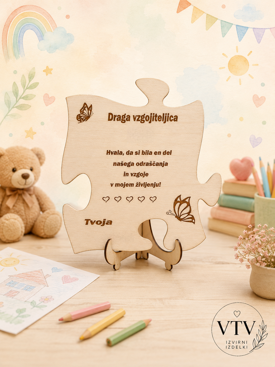 🌸 Darilo za srčno vzgojiteljico 🌸
