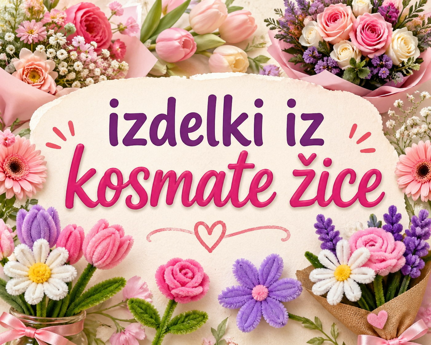 ✨🌸 Ročno izdelani izdelki iz kosmate žice 🌸✨