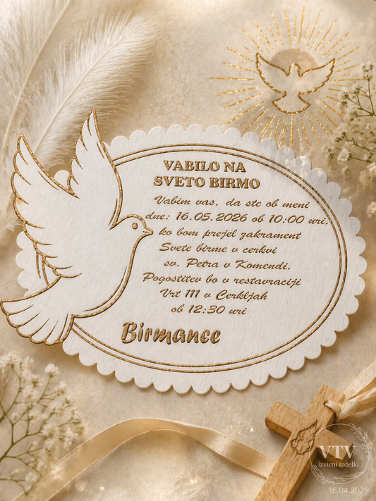 ✨ Leseno vabilo za sveto birmo ✨