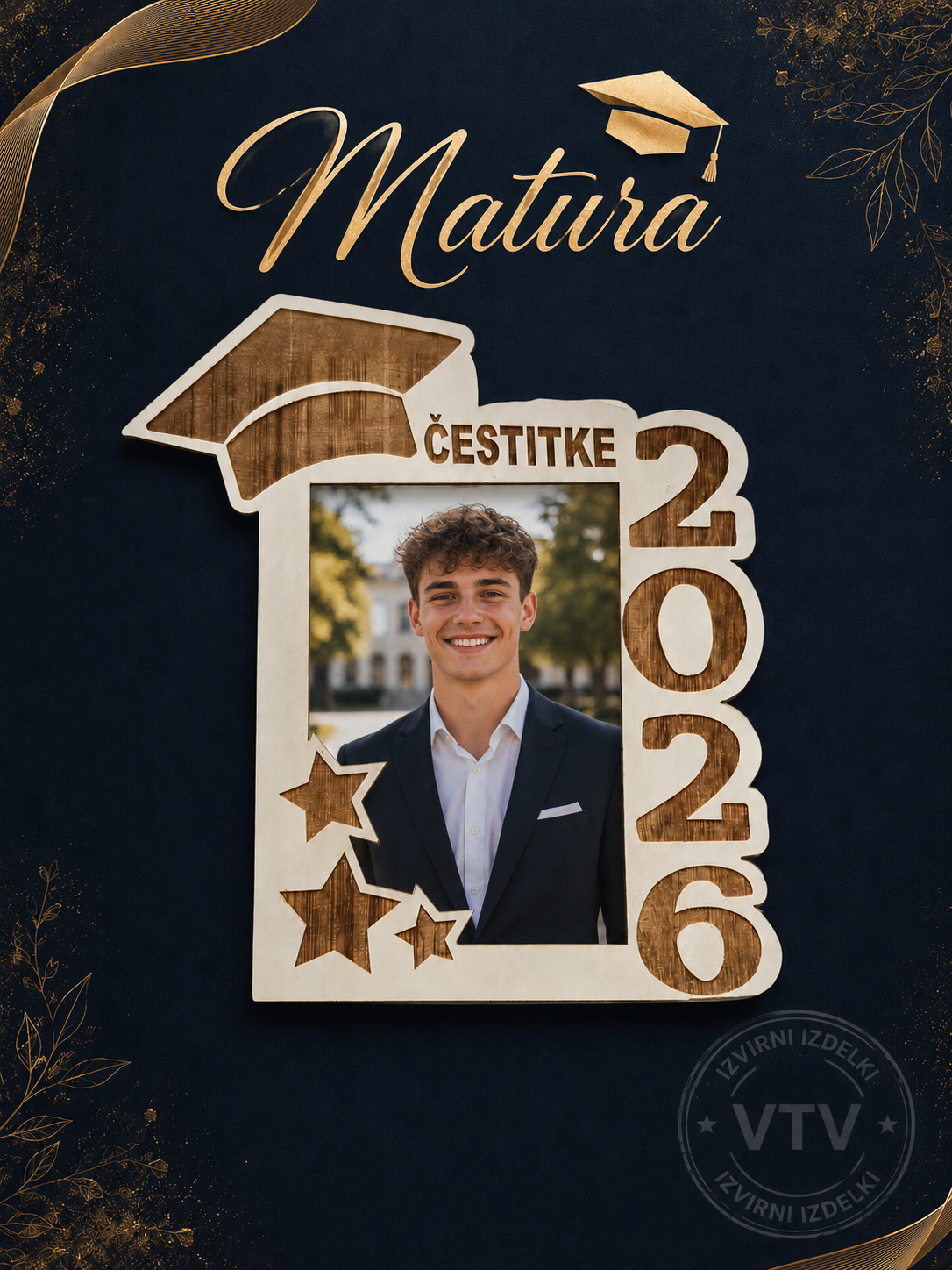 🎓✨ Matura 2026 – unikatni leseni okvir za nepozaben spomin! ✨🎓