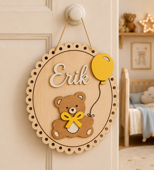 🎈🧸 PERSONALIZIRANO LESENO OBEŠALO ZA OTROŠKO SOBO 🧸🎈