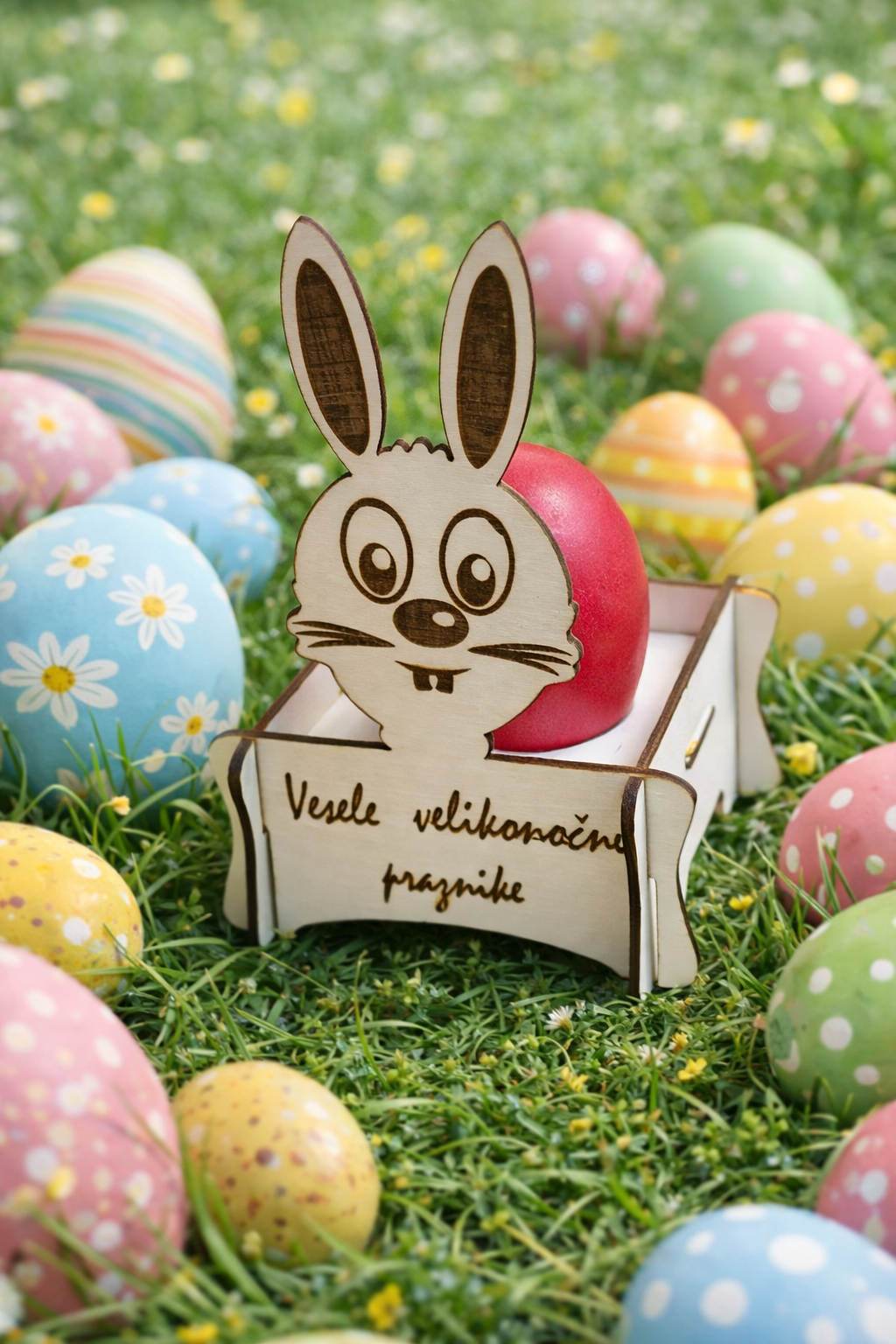 Lesena škatlica za pirhe 🪺- Ročno izdelana velikonočna dekoracija🐰